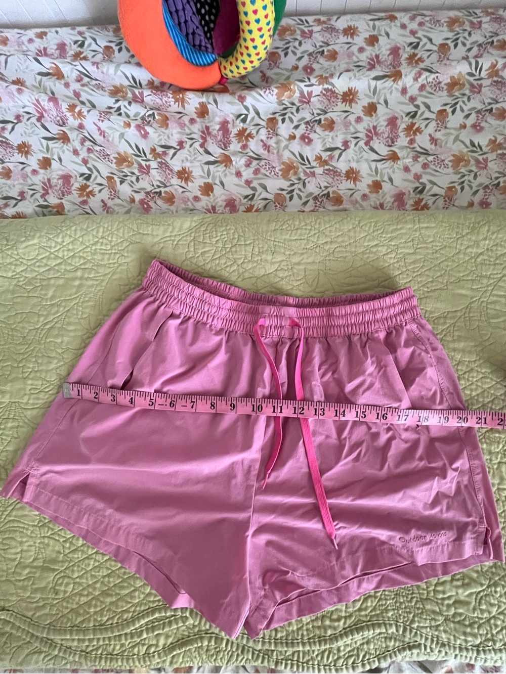 Outdoor Voices RecTrek 3 Drawstring Shorts Pink Large - Picture 2 of 7